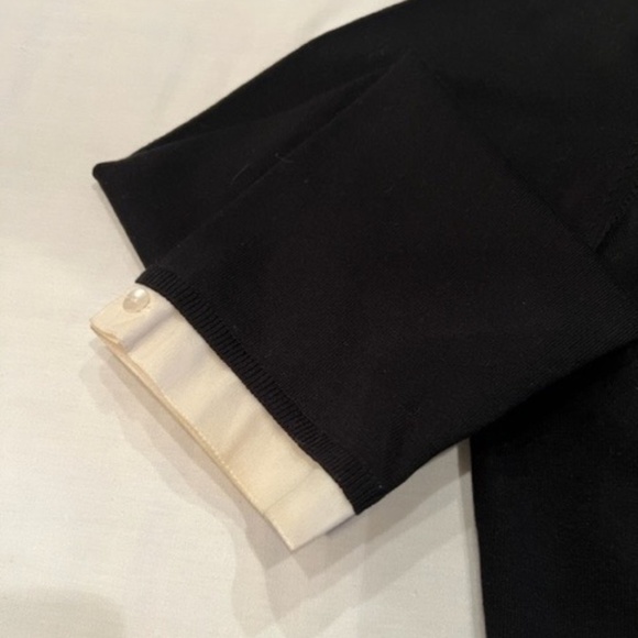 Liz Claiborne Faux Cardigan/Sheer Blouse Combo Top Sz XL​​​​​​​​​​​​​​​​​​ - Picture 3 of 4